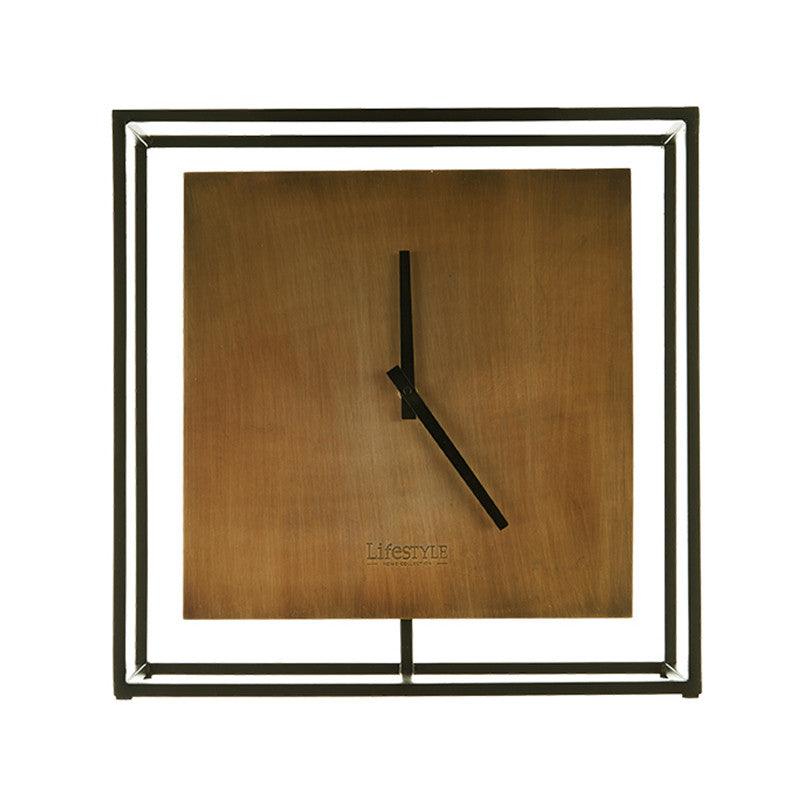 Ceas de perete patrat din fier 35x35 cm Bratt LifeStyle Home Collection - PARIS14A.RO