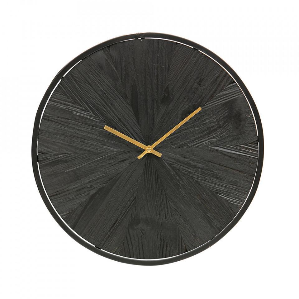 Ceas perete negru din MDF si metal 42 cm Valentino - PARIS14A.RO