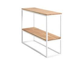 Consola alba din metal si lemn 100 cm Julita Two Custom Form - PARIS14A.RO