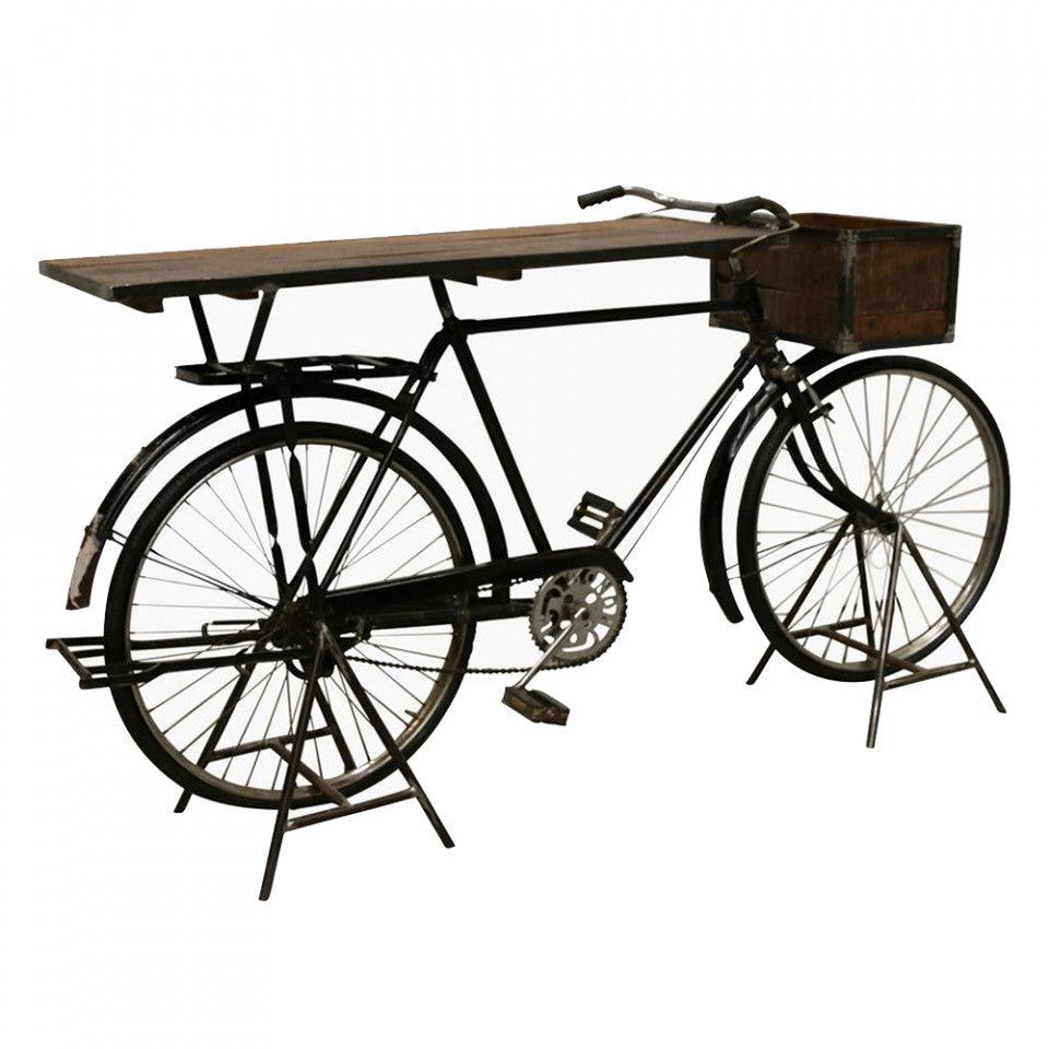 Consola maro din lemn si metal 190 cm Bicycle Raw Materials - PARIS14A.RO