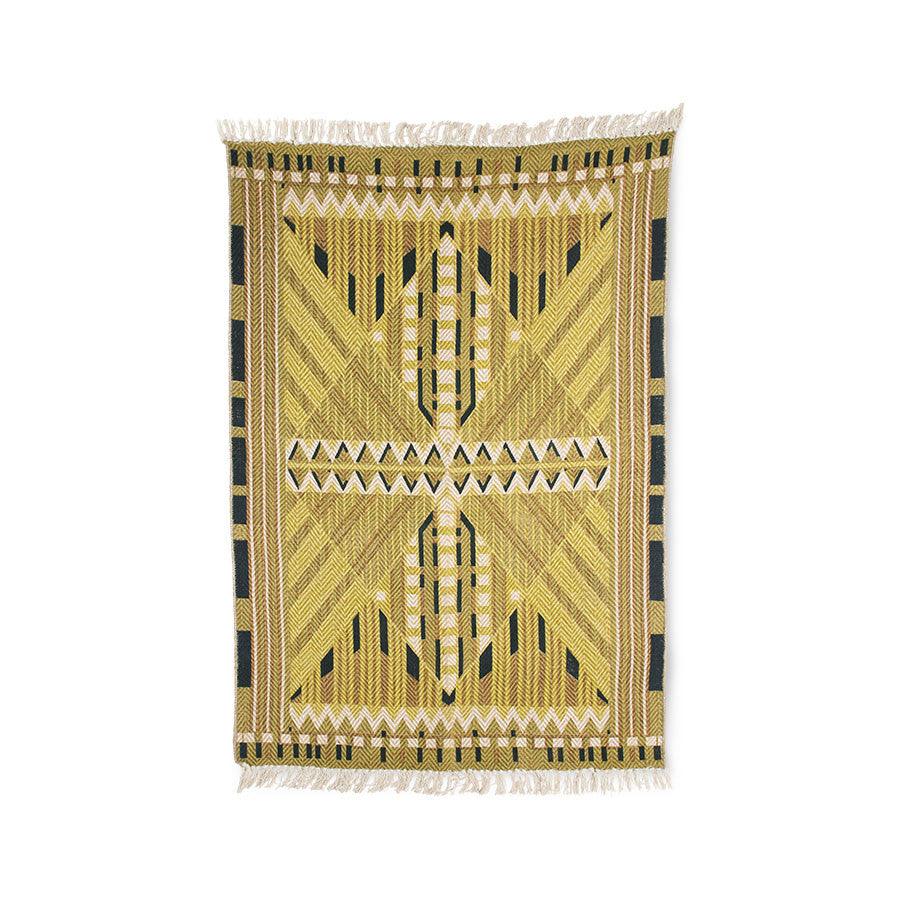 Covor multicolor din bumbac si iuta 120x180 cm Chevron HK Living - PARIS14A.RO