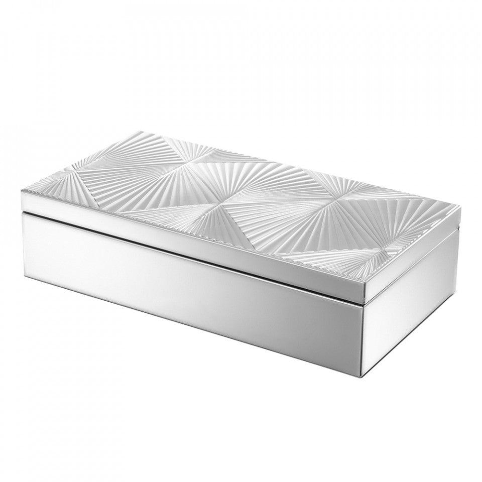 Cutie pentru bijuterii argintie din otel si polipropilena Conan Eichholtz - PARIS14A.RO
