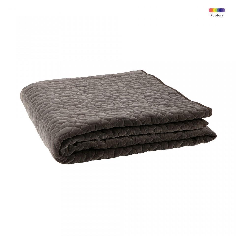 Cuvertura matlasata gri din bumbac 220x220 cm Geometric Warm Grey - PARIS14A.RO