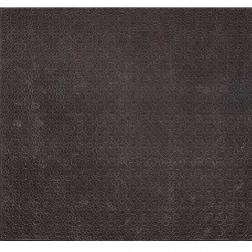 Cuvertura matlasata gri din bumbac 220x220 cm Geometric Warm Grey - PARIS14A.RO