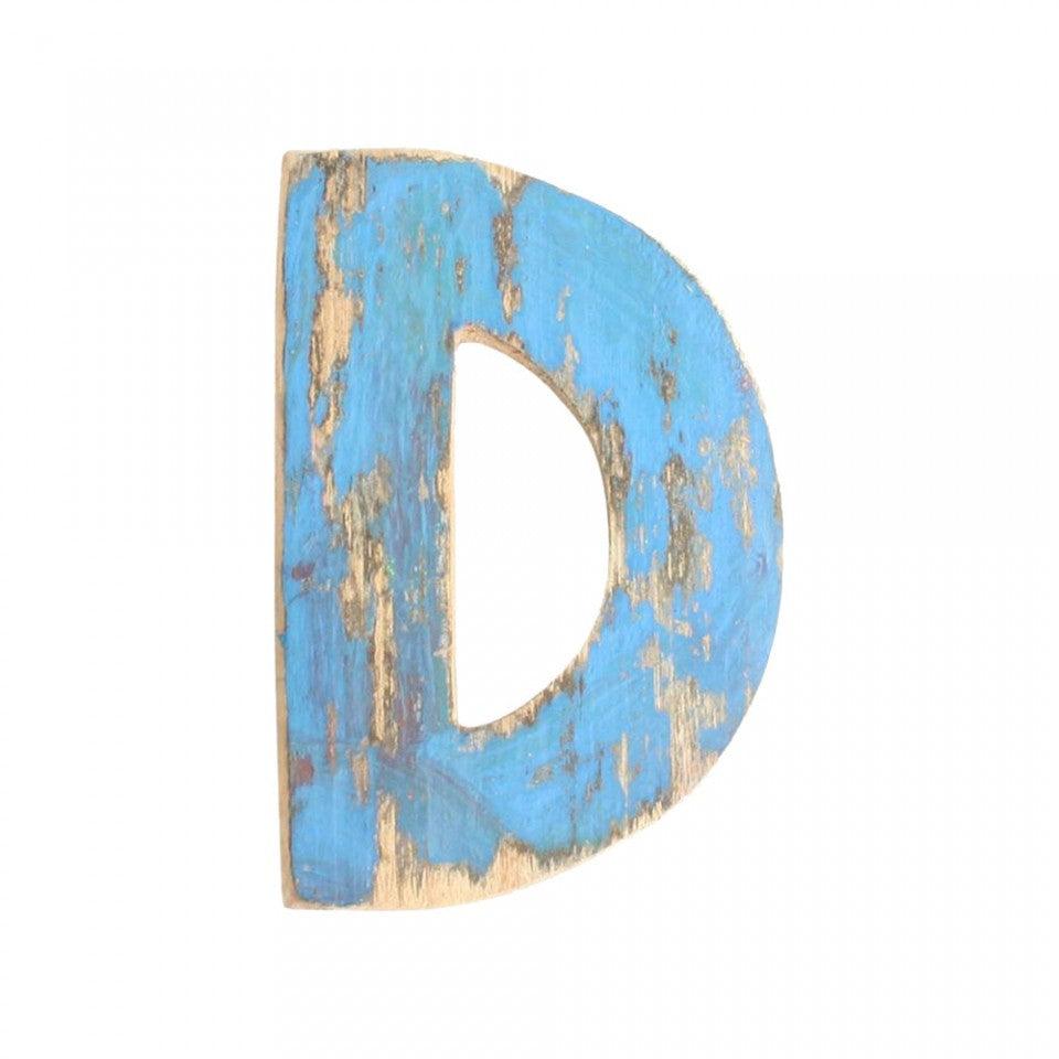 Decoratiune albastra din lemn 18 cm D Raw Materials - PARIS14A.RO