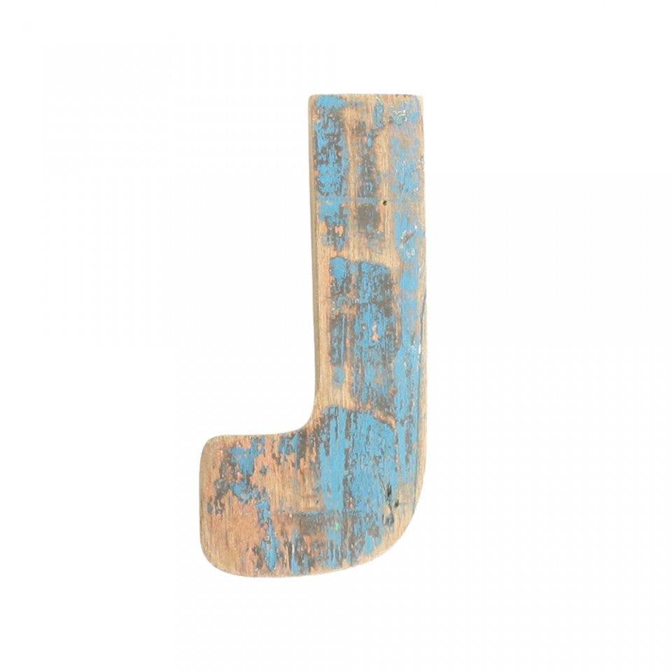 Decoratiune albastra din lemn 18 cm J Raw Materials - PARIS14A.RO