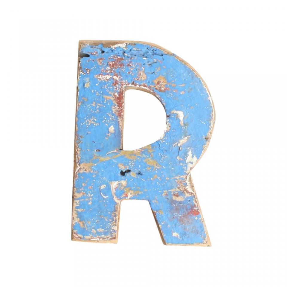 Decoratiune albastra din lemn 18 cm R Raw Materials - PARIS14A.RO