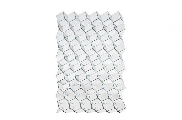 Decoratiune cu oglinda din sticla 93x145 cm Cubes Versmissen - PARIS14A.RO