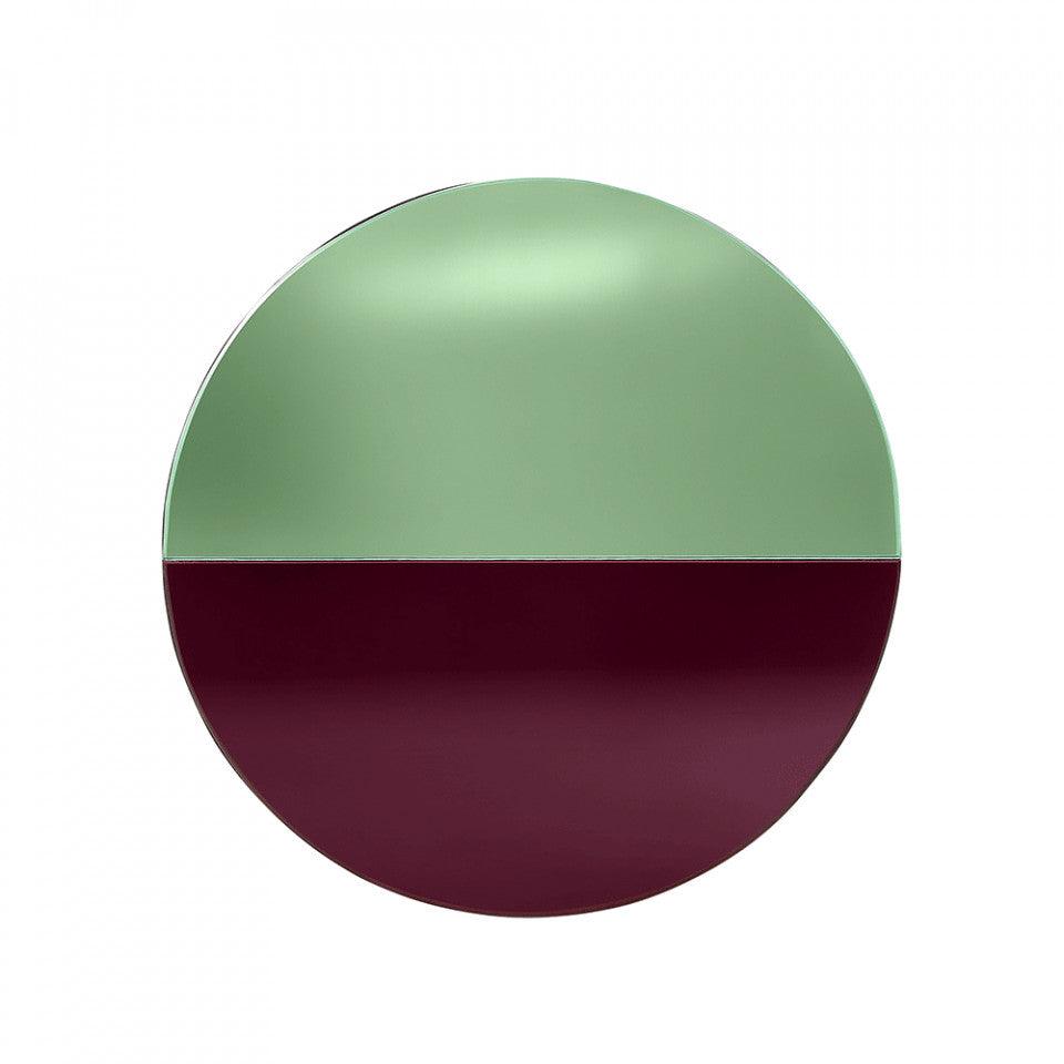 Decoratiune de perete cu oglinda verde/mov din MDF 40 cm Cosmopolitan Versmissen - PARIS14A.RO