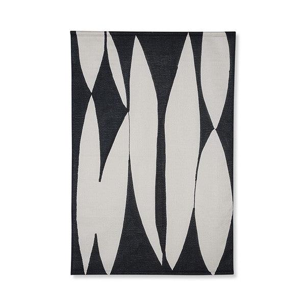 Decoratiune de perete neagra/alba din bumbac si lemn 97x147 cm Alessia HK Living - PARIS14A.RO