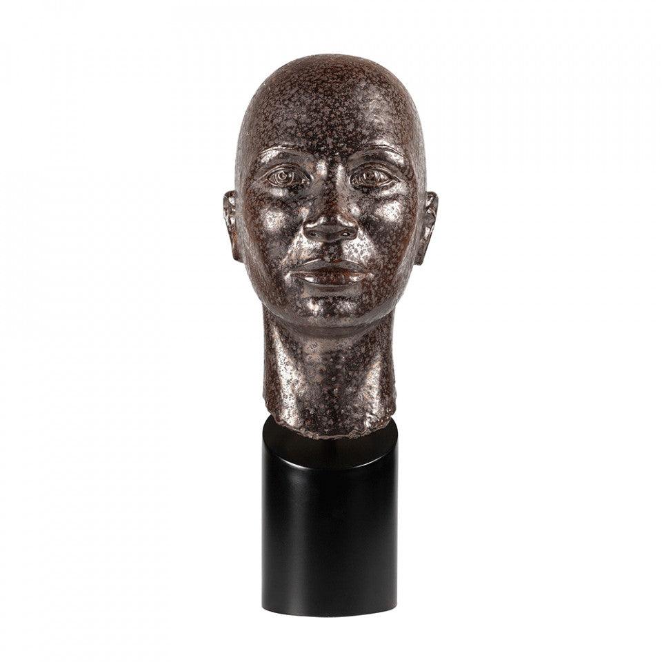 Decoratiune maro bronz/neagra din ceramica si alama 41 cm Conca Versmissen - PARIS14A.RO