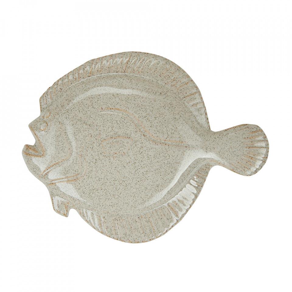 Decoratiune maro deschis din ceramica 17 cm Fish Bahne - PARIS14A.RO