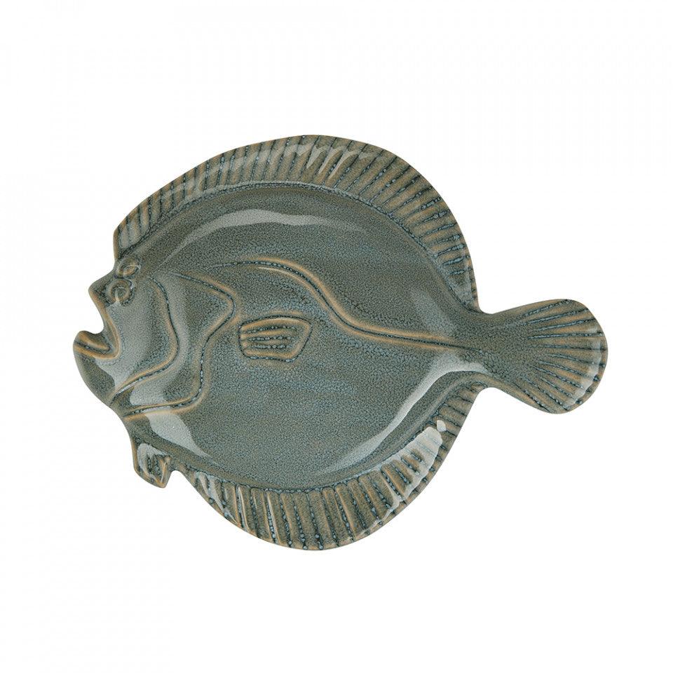 Decoratiune verde din ceramica 17 cm Fish Tim Bahne - PARIS14A.RO