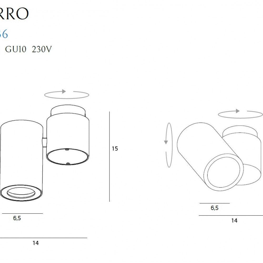 Downlight circular aplicat BARRO I Culoare alba MAXLIGHT C0036 - PARIS14A.RO