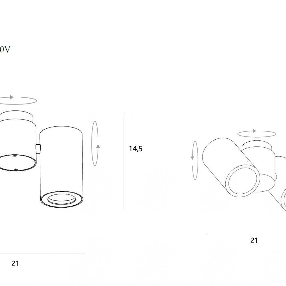 Downlight circular aplicat BARRO II Culoare alba MAXLIGHT C0113 - PARIS14A.RO