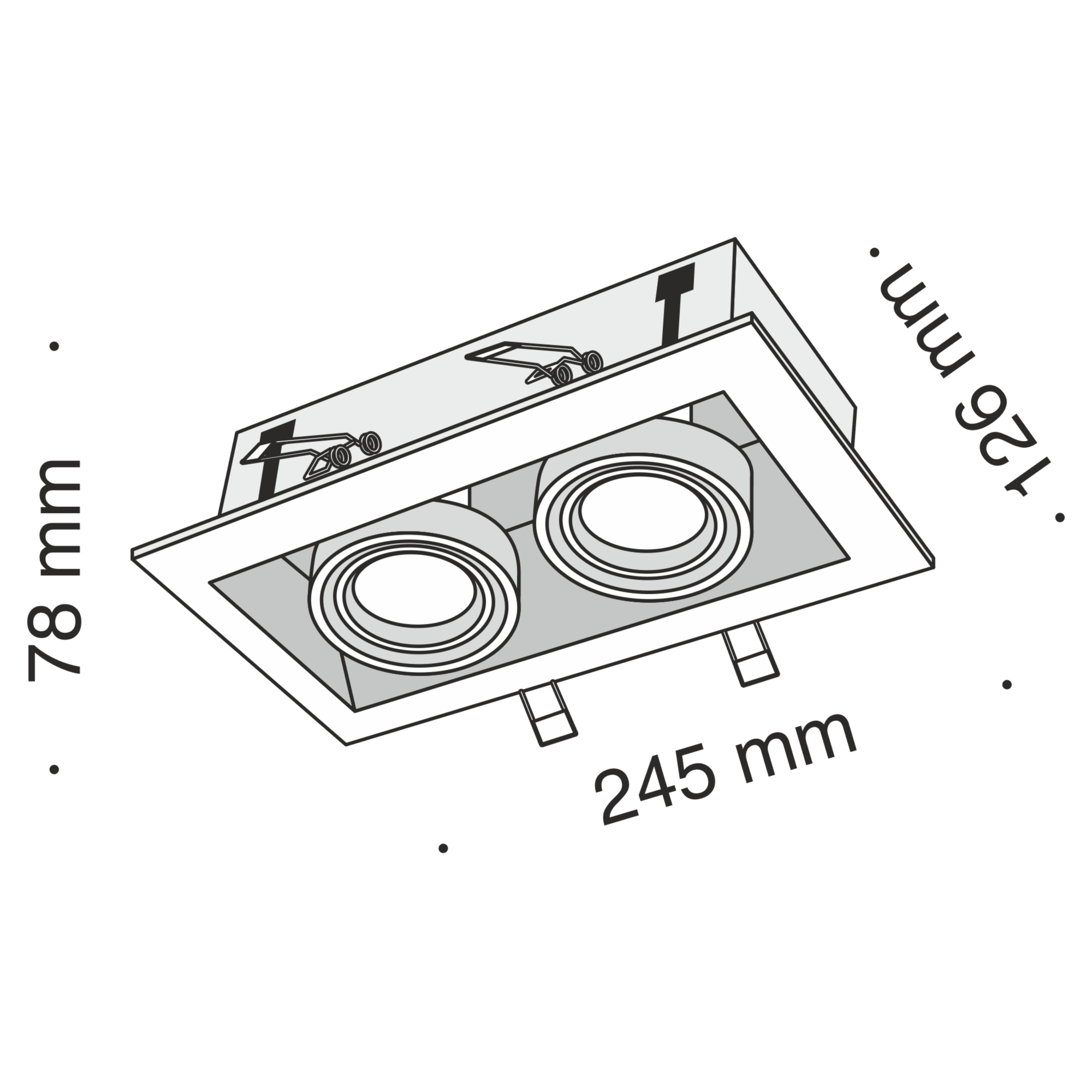 Downlight Metal Modern Maytoni Technical DL008-2-02-B - PARIS14A.RO