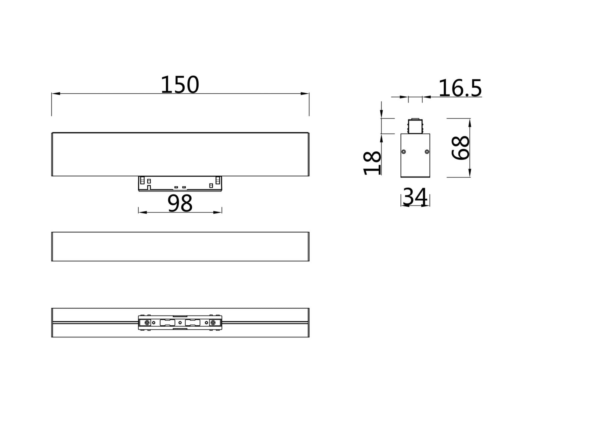 Downlight/ Spot pentru sina BASIS Maytoni Technical TR012-2-7W4K-B - PARIS14A.RO