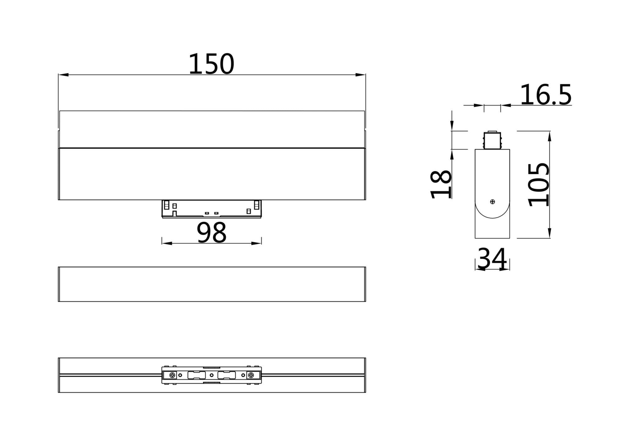 Downlight/ Spot sina BASIS Maytoni Technical TR013-2-10W4K-B - PARIS14A.RO