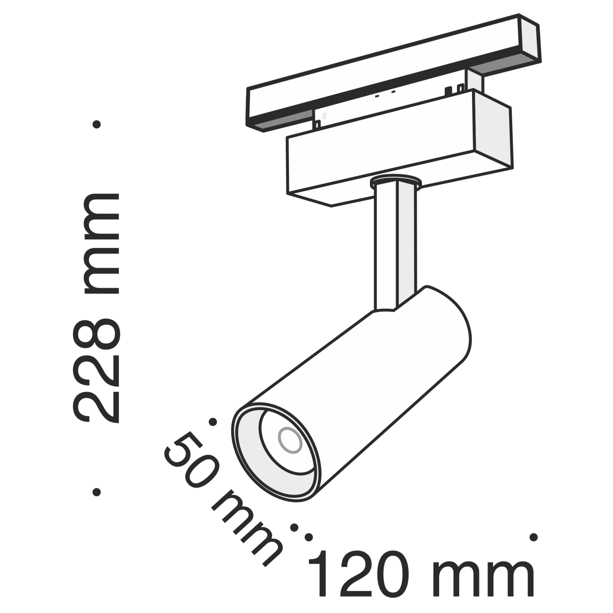 Downlight/ Spot sina FOCUS LED Maytoni Technical TR019-2-10W3K-B - PARIS14A.RO