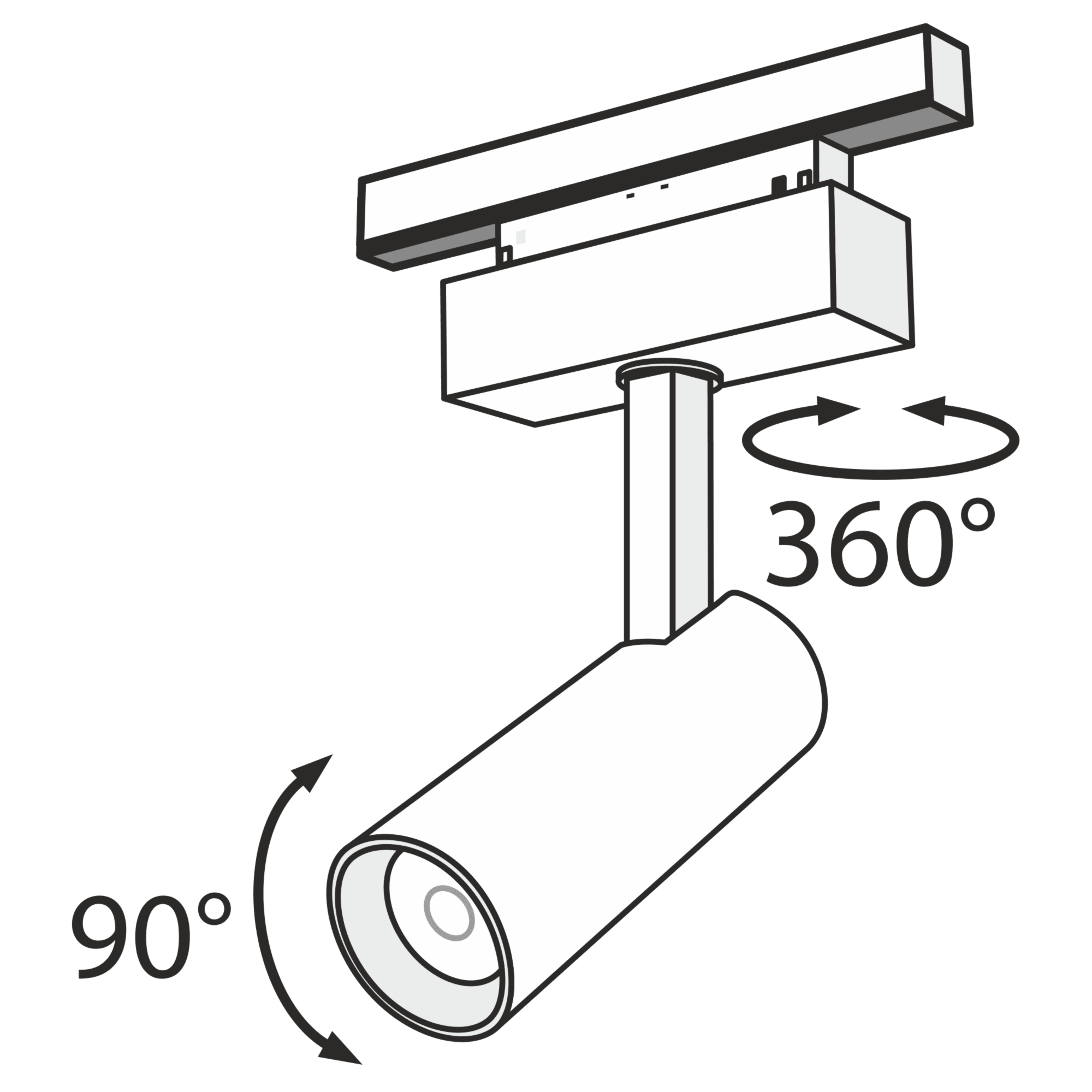 Downlight/ Spot sina FOCUS LED Maytoni Technical TR019-2-10W3K-B - PARIS14A.RO