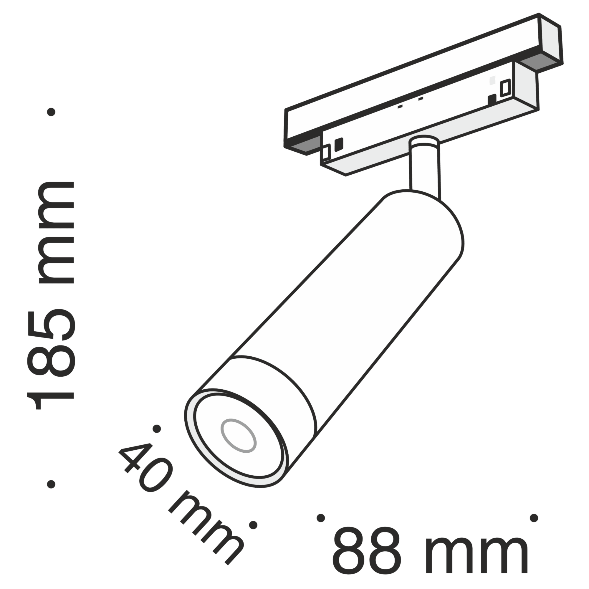 Downlight/ Spot sina FOCUS LED Maytoni Technical TR019-2-7W3K-B - PARIS14A.RO