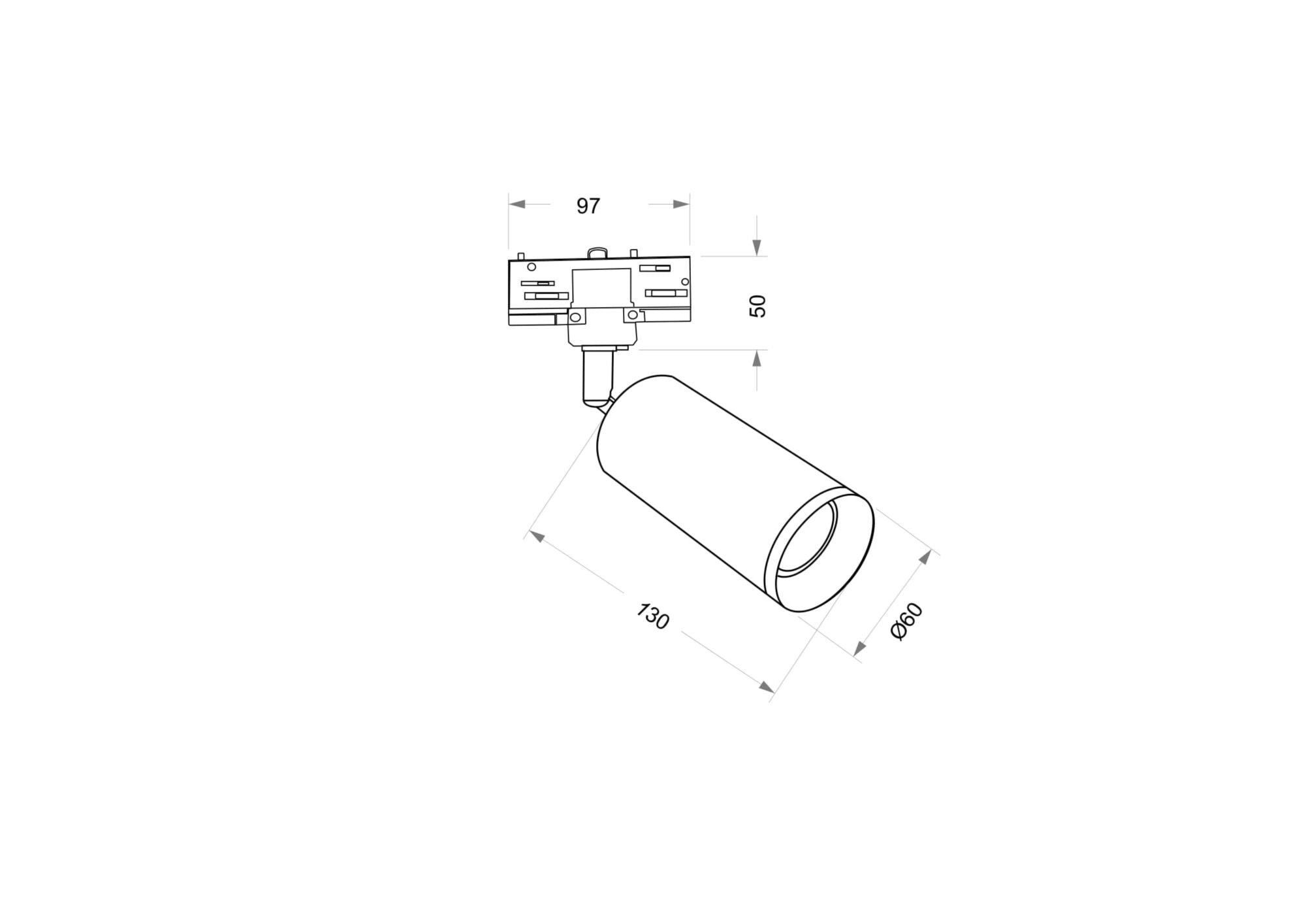 Downlight/ Spot sina Focus Maytoni Technical TR028-3-GU10-B - PARIS14A.RO