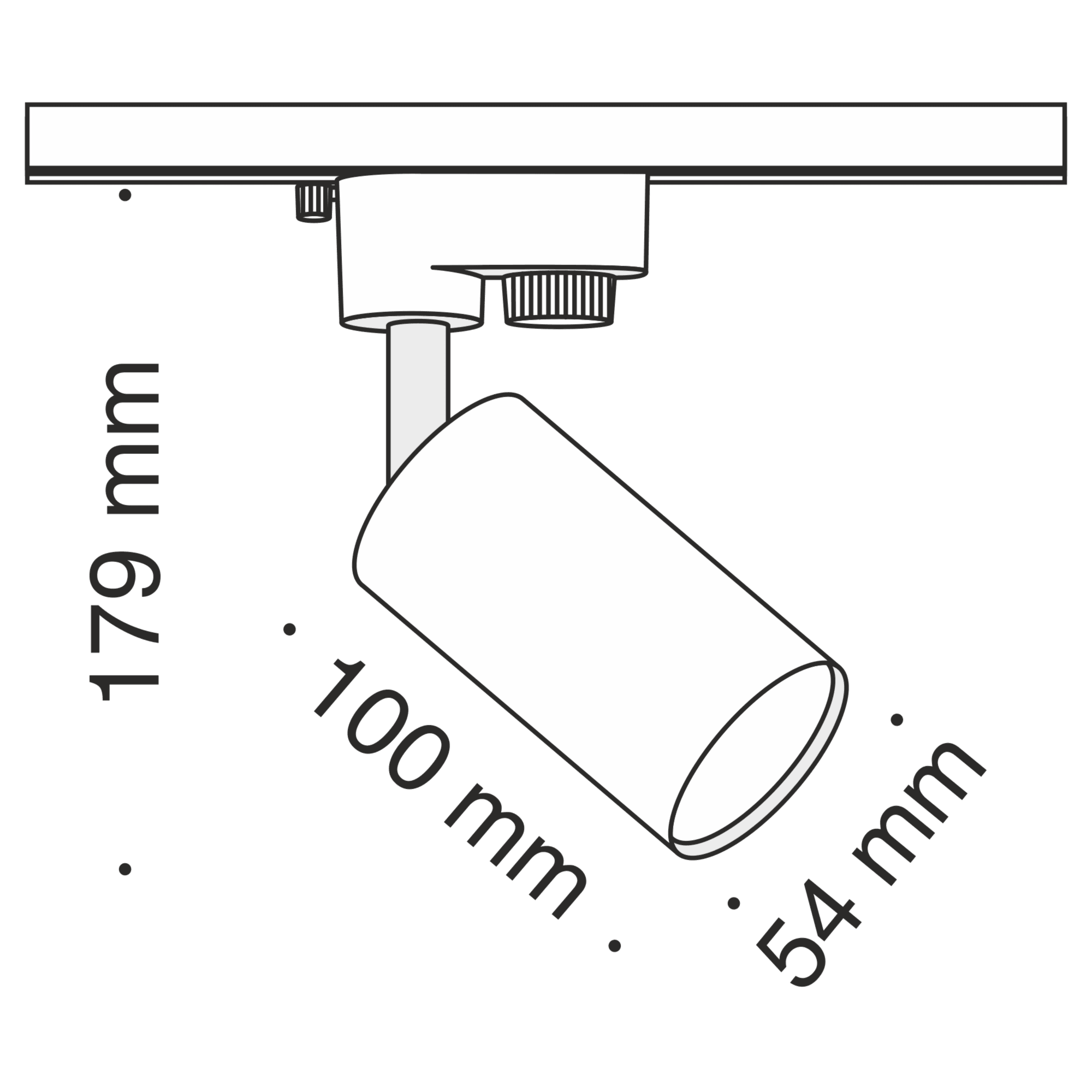 Downlight/ Spot sina Focus MINI Maytoni Technical TR002-1-GU10-B - PARIS14A.RO