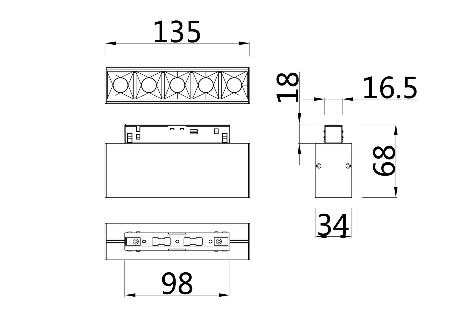 Downlight/ Spot sina Points Maytoni Technical TR014-2-10W4K-B - PARIS14A.RO