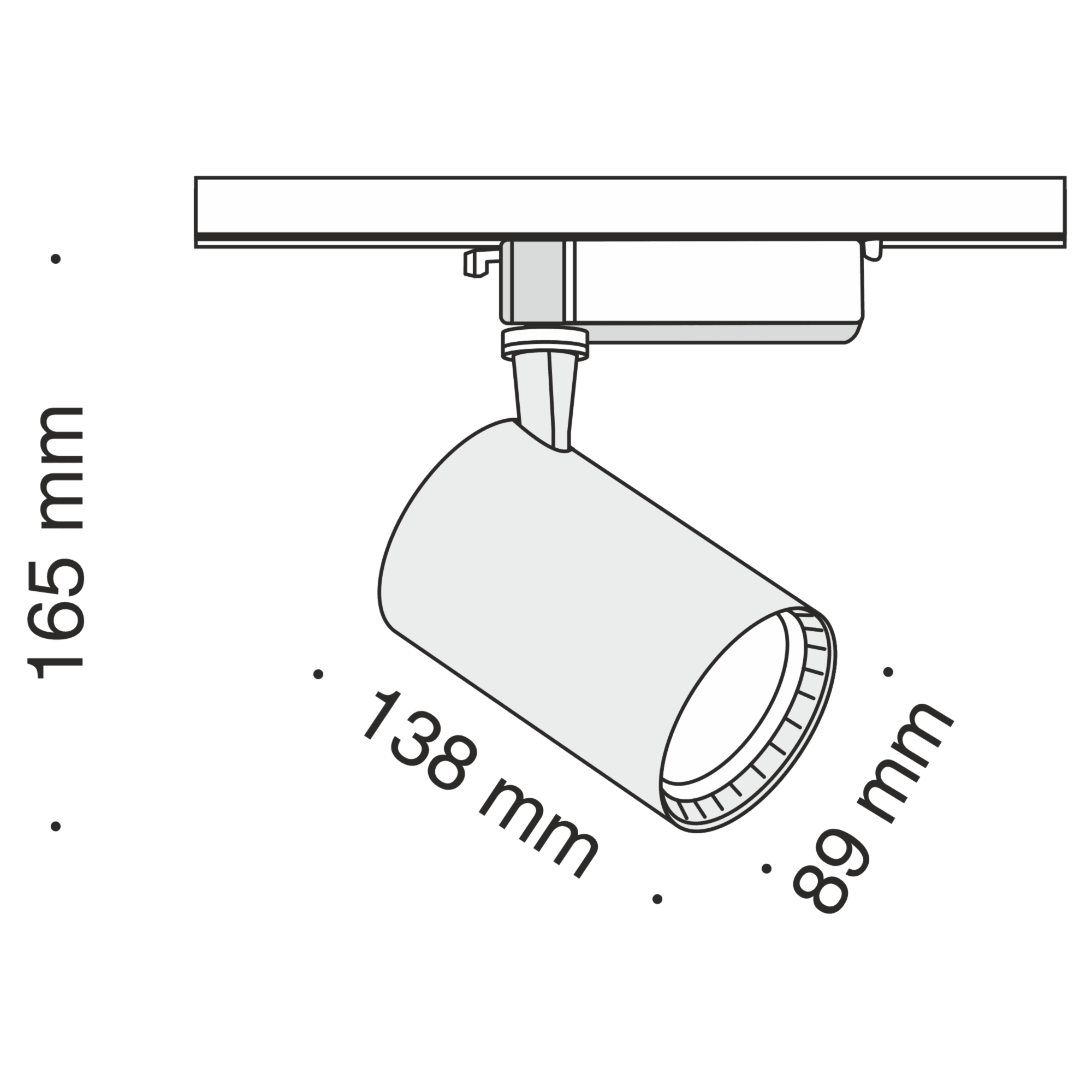 Downlight/ Spot sina Vuoro Maytoni Technical TR003-1-17W3K-B - PARIS14A.RO