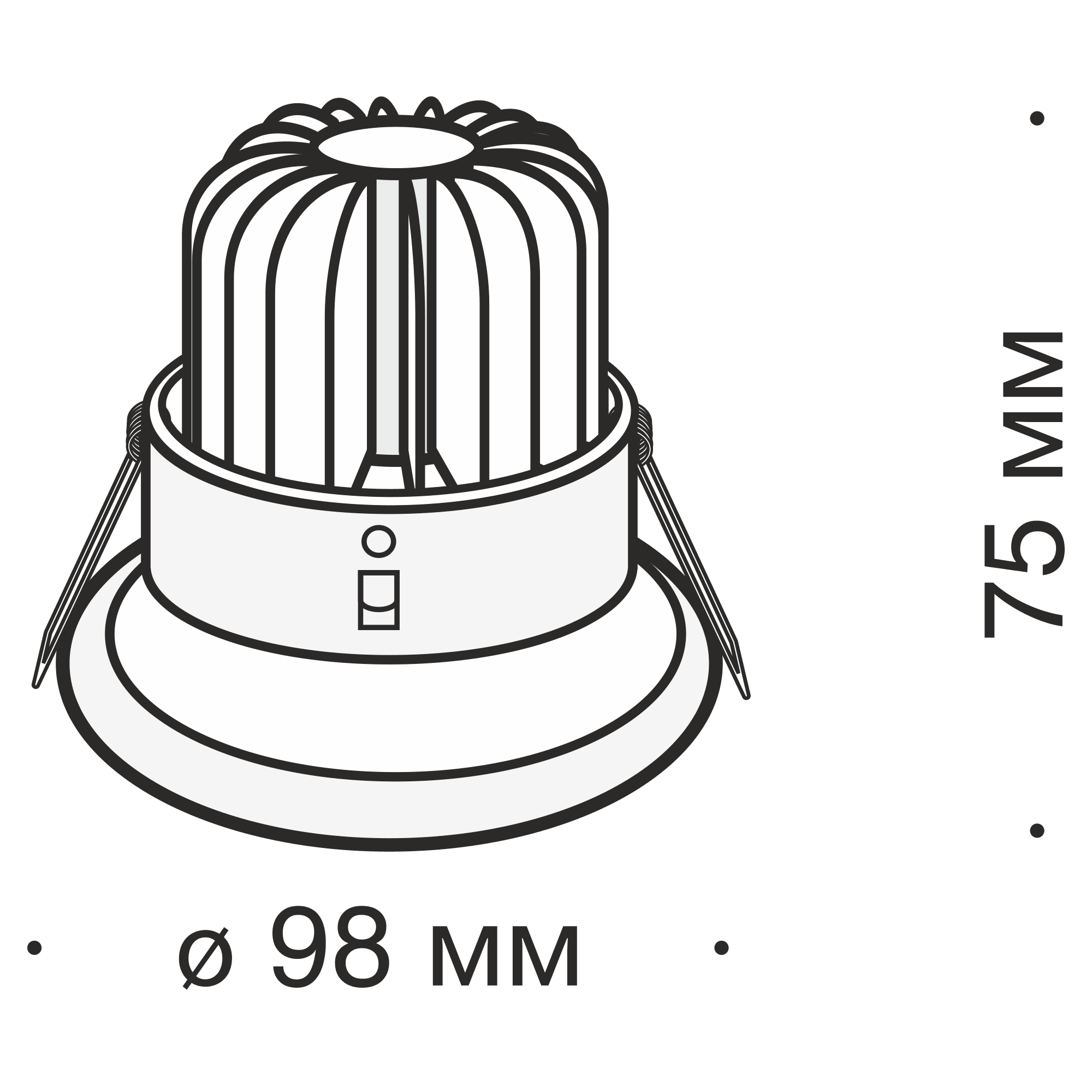 Downlight Yin Maytoni Technical DL031-2-L12B - PARIS14A.RO