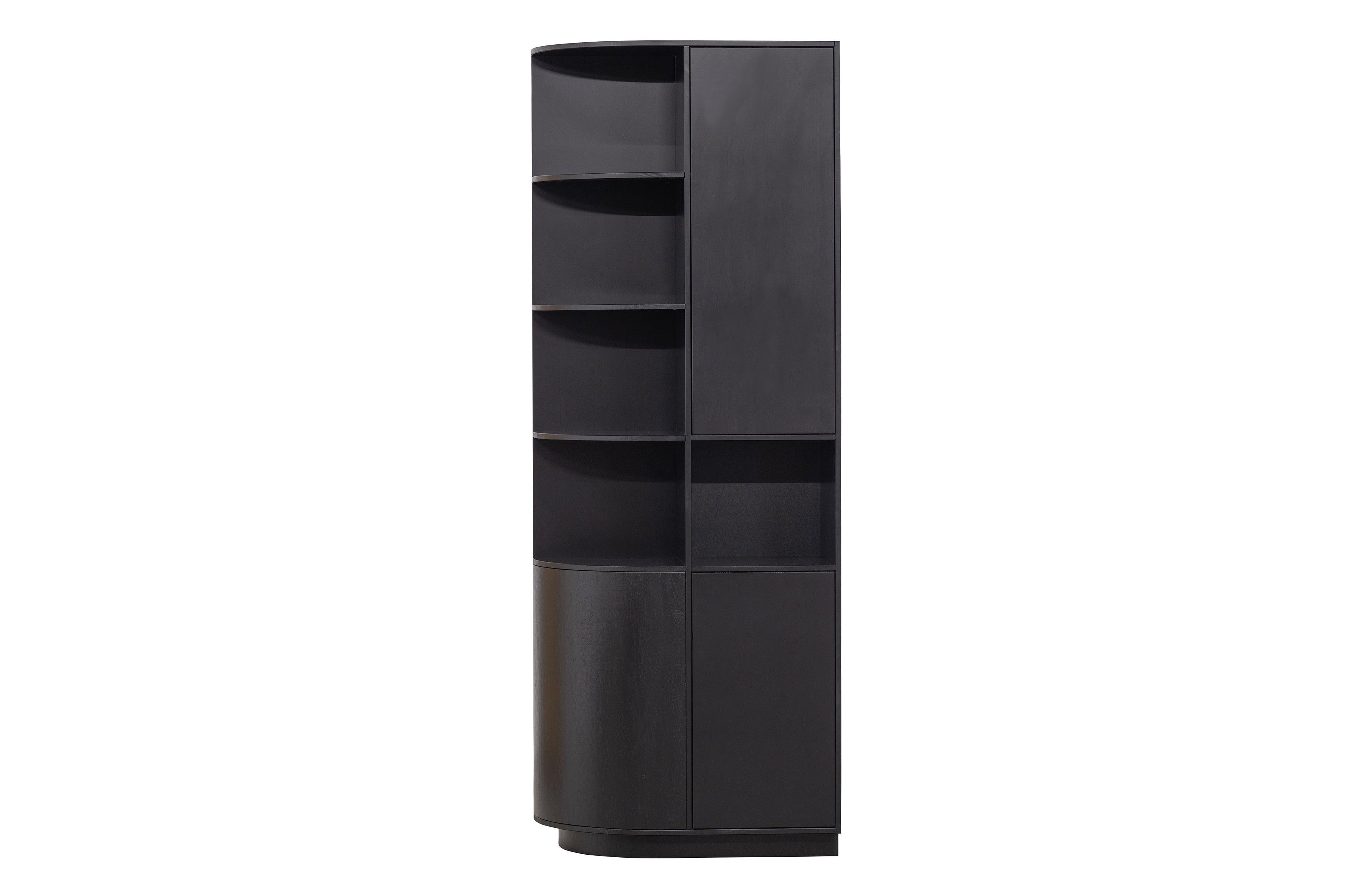 Dulap de depozitare Finca rotund la stanga 78 cm Pine Deep Deep Black [FSC] - PARIS14A.RO