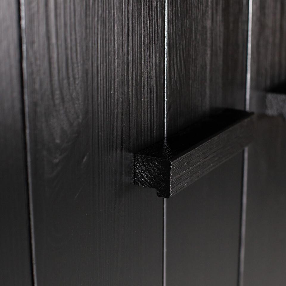 Dulap negru din lemn de pin 202 cm Dennis - PARIS14A.RO