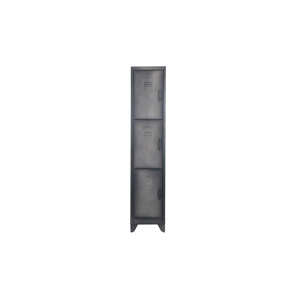 Dulap negru din metal 180 cm Locker Cas