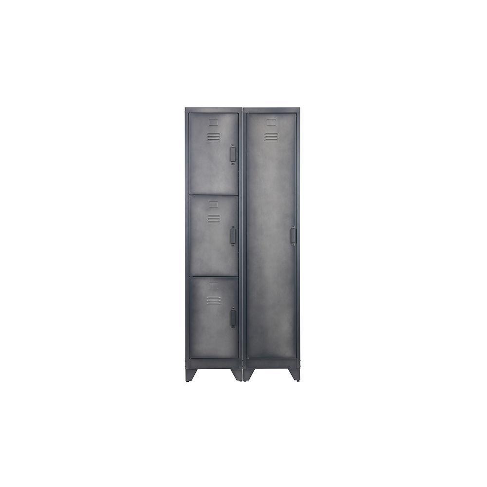 Dulap negru din metal 180 cm Locker Cas