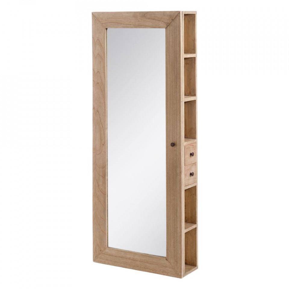 Dulapior pentru perete cu oglinda din lemn mindi Mariela Deris - PARIS14A.RO