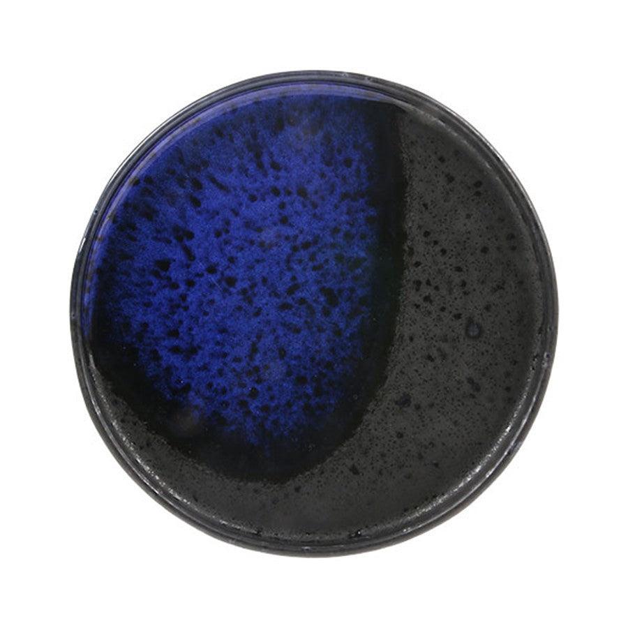 Farfurie intinsa albastru cobalt din ceramica 17 cm Kyoto HK Living - PARIS14A.RO