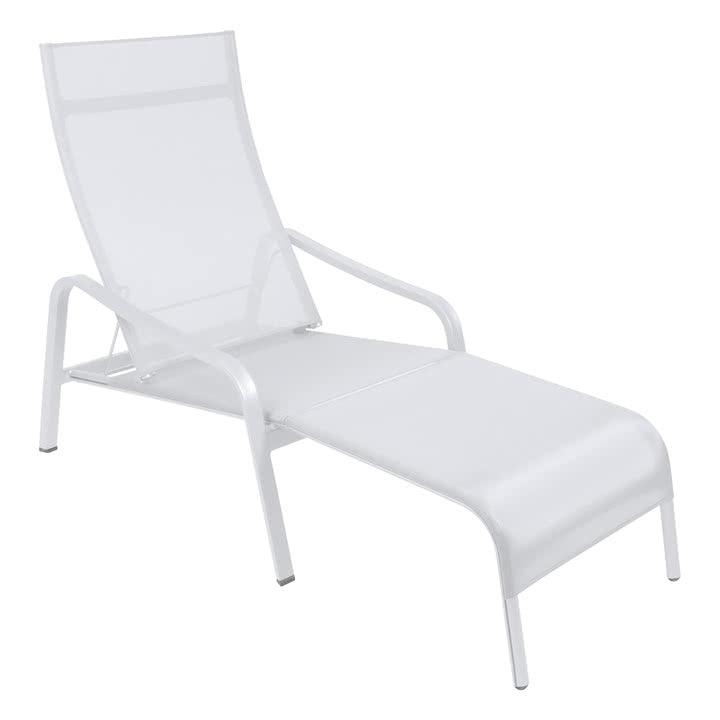 Fermob - Alizé Deck Scaun with footstool, cotton white Alb Bumbac - PARIS14A.RO