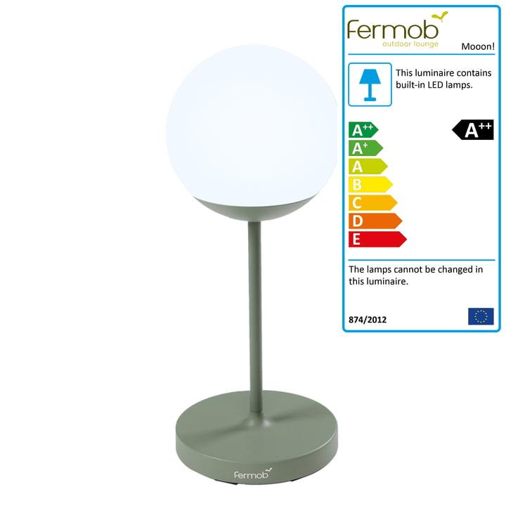 Fermob - Mooon! battery led lampa de podea Verde cactus - PARIS14A.RO