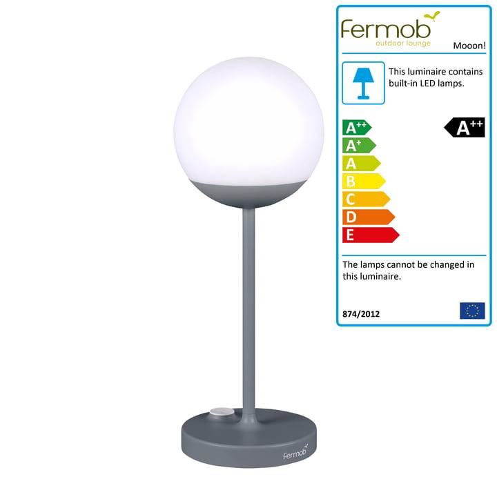 Fermob – Mooon! battery led light Gri - PARIS14A.RO