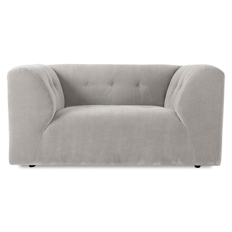 Fotoliu crem din poliester Vint Corduroy HK Living - PARIS14A.RO