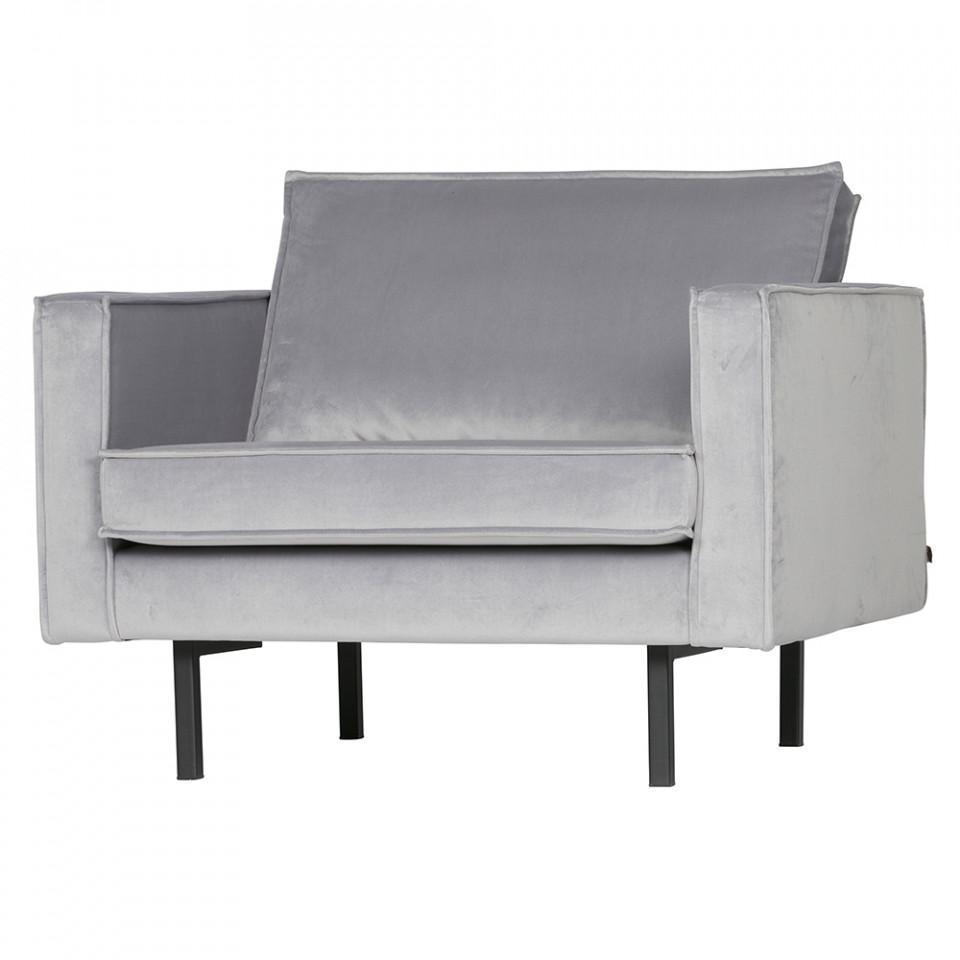 Fotoliu gri deschis din catifea Rodeo Loveseat - PARIS14A.RO