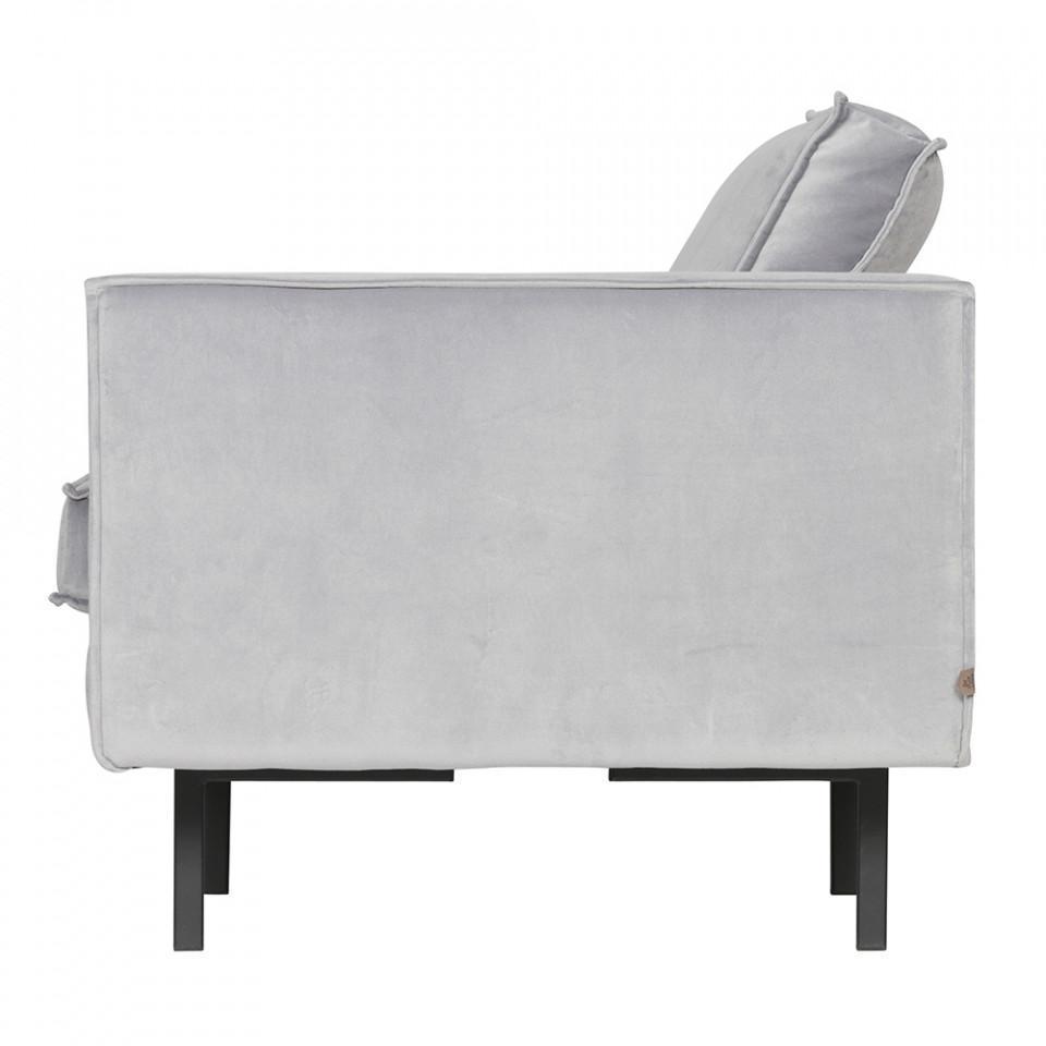 Fotoliu gri deschis din catifea Rodeo Loveseat - PARIS14A.RO