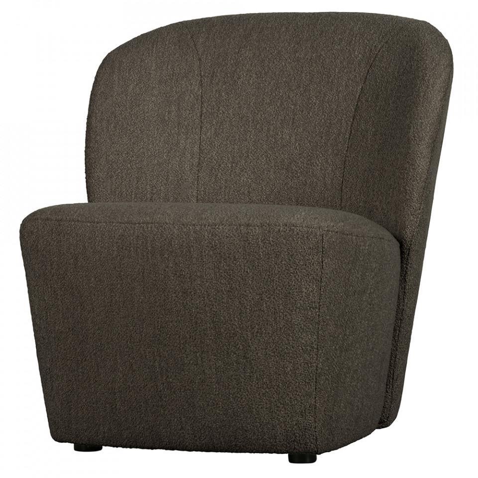 Fotoliu maro din poliester si fibre acrilice Lofty Boucle - PARIS14A.RO