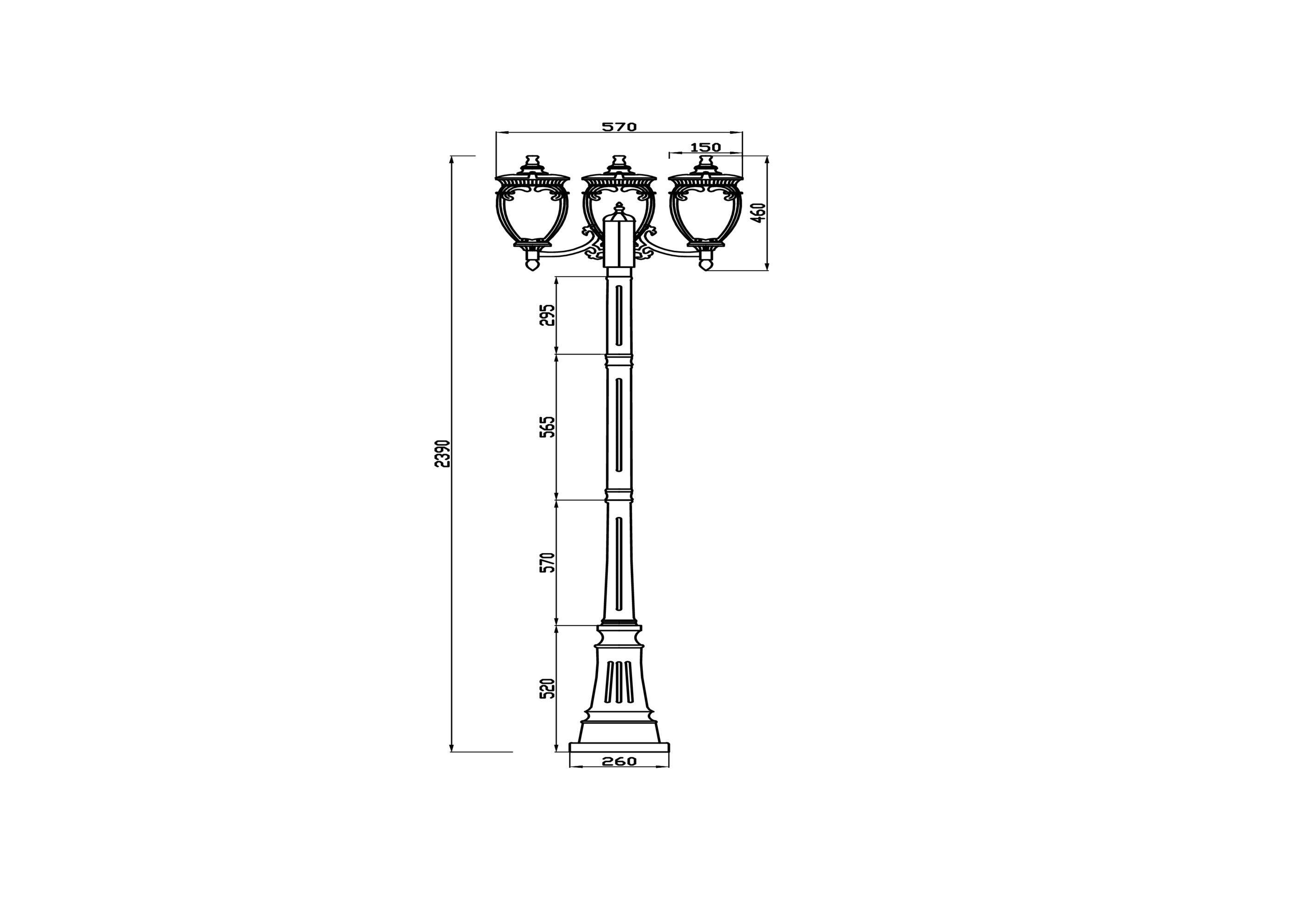 Garden lamp Fleur Maytoni Outdoor O414FL-03BZ - PARIS14A.RO