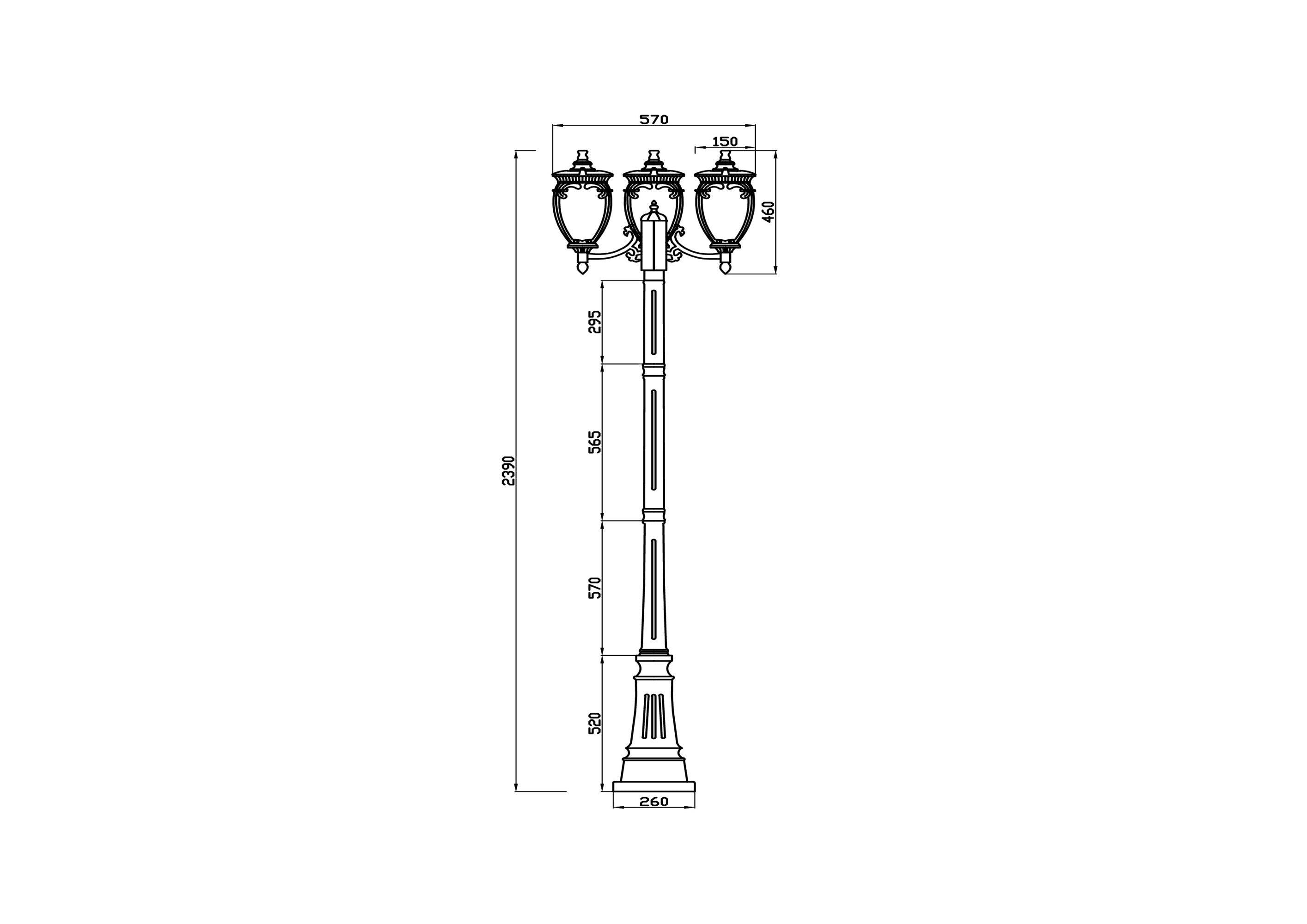 Garden lamp Fleur Maytoni Outdoor O414FL-03GB - PARIS14A.RO