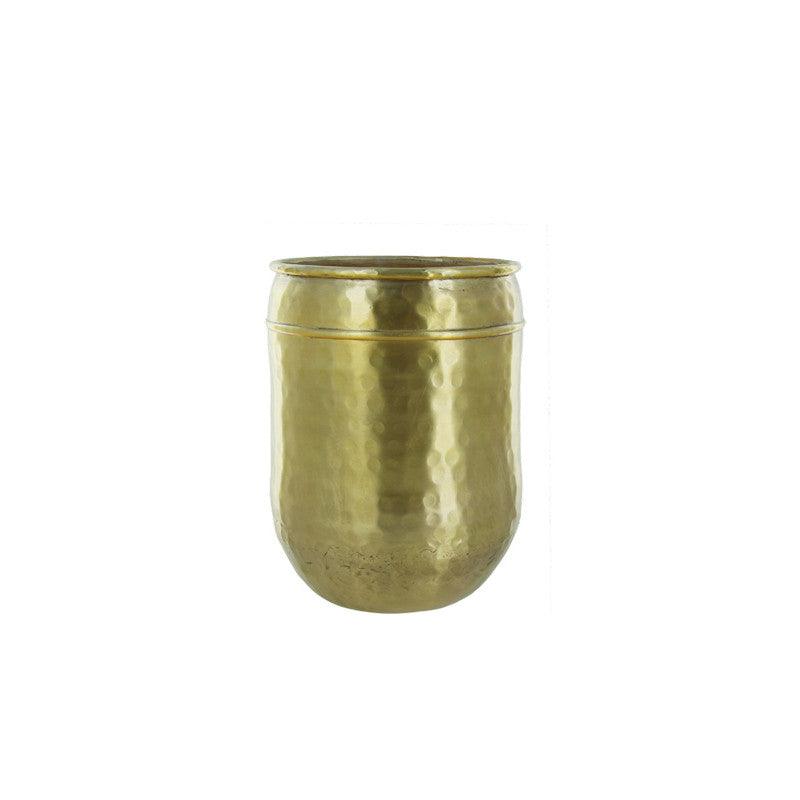 Ghiveci auriu din aluminiu 18 cm Oyibo Lifestyle Home Collection - PARIS14A.RO