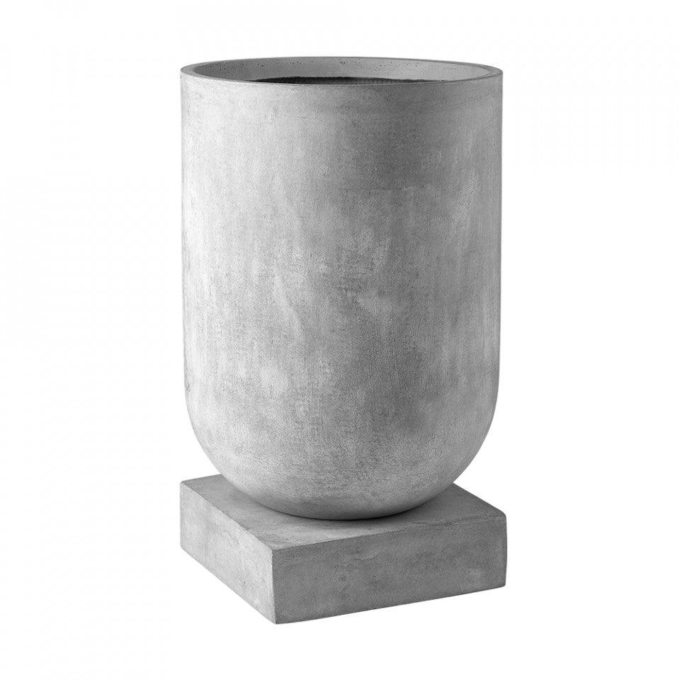 Ghiveci gri din ciment 30 cm Podium Bolia - PARIS14A.RO