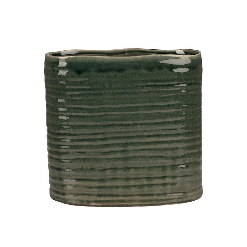 Ghiveci verde din ceramica 25 cm Vivek Lifestyle Home Collection - PARIS14A.RO