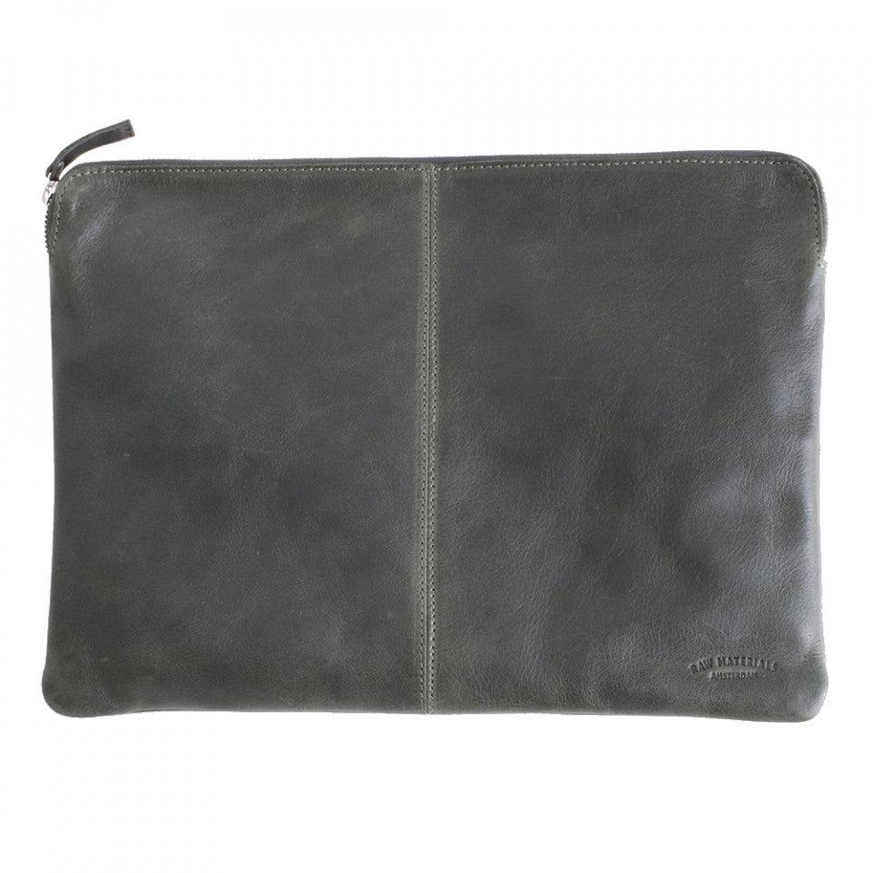 Husa pentru laptop verde din piele de bivol 28x38 cm Camel Raw Materials - PARIS14A.RO