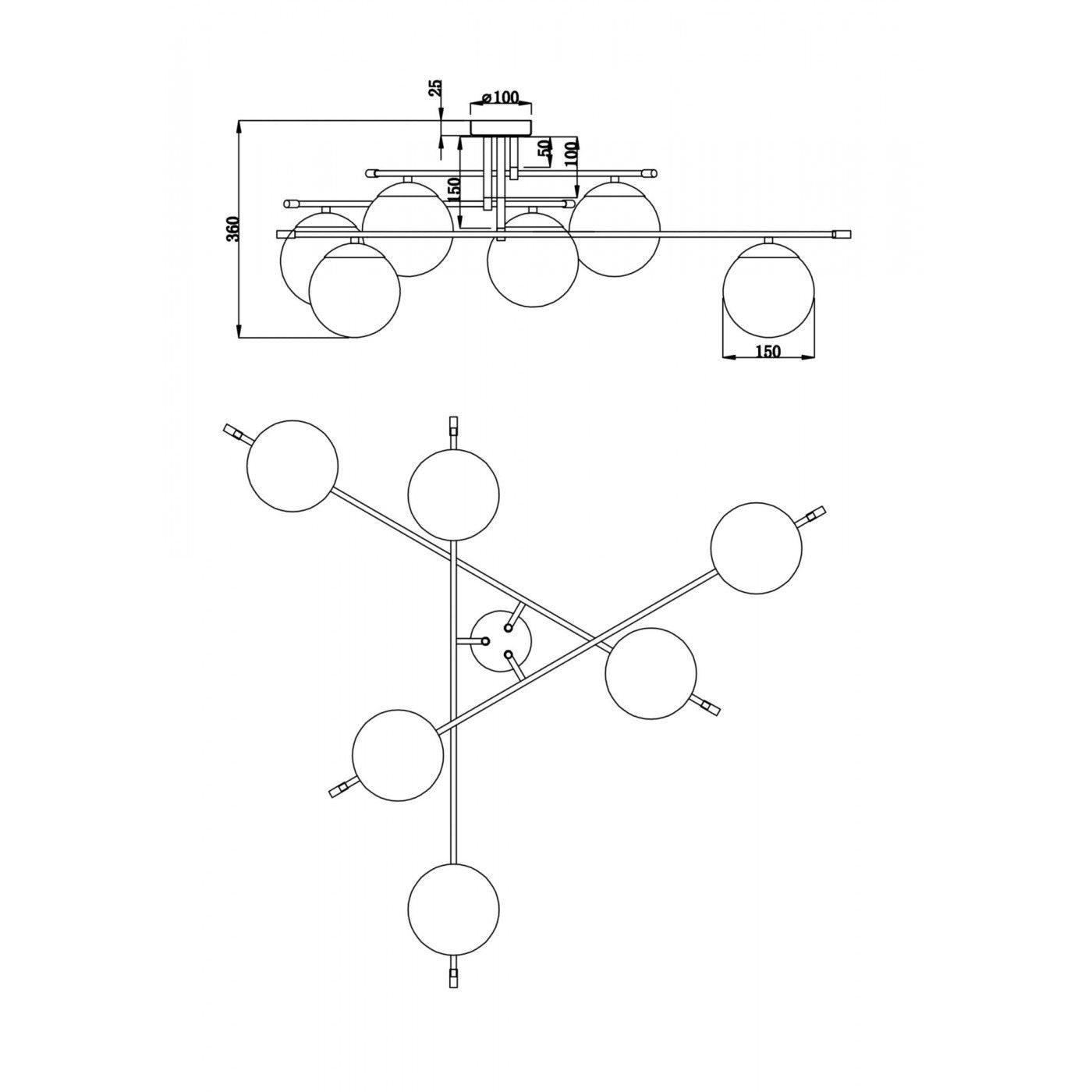 Plafoniera 6xE14 NOSTALGIA MAYTONI MOD048CL-06G